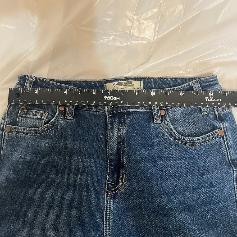 Rock & Roll Cowgirl High Rise Bootcut Jeans W31 L34 Medium Wash Western Denim - Picture 4 of 10